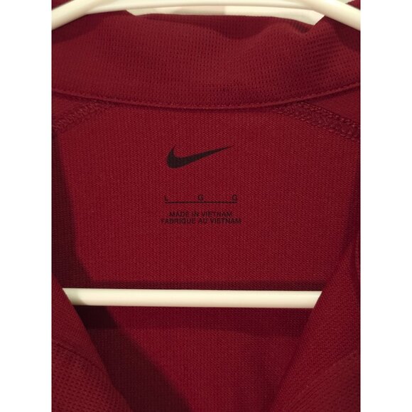 Nike Dri-Fit Red Polo Shirt Men's Large Golf Athletic Casual Top - Picture 3 of 7